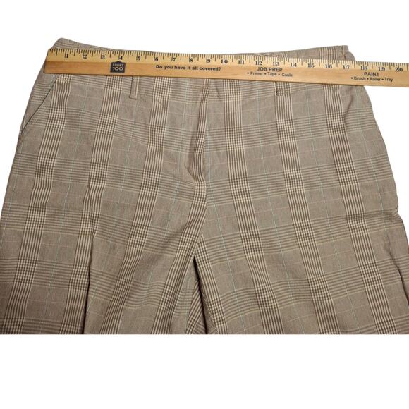 Cato Glen Check Capri Pants Women’s Size 14 – Tan Beige Preppy Corpcore Casual - Picture 3 of 9